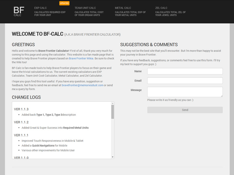 Brave Frontier Calculator