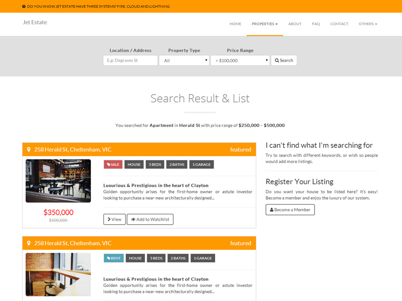 Jet Estate Bootstrap Template